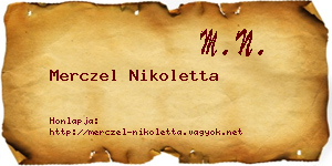 Merczel Nikoletta névjegykártya